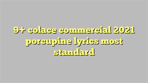 What are the lyrics to the colace commercial. Things To Know About What are the lyrics to the colace commercial. 